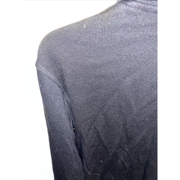 Onque Casuals Women’s Christmas Cardigan Sz Small Black Colorblock Santa Buttons - Picture 11 of 12